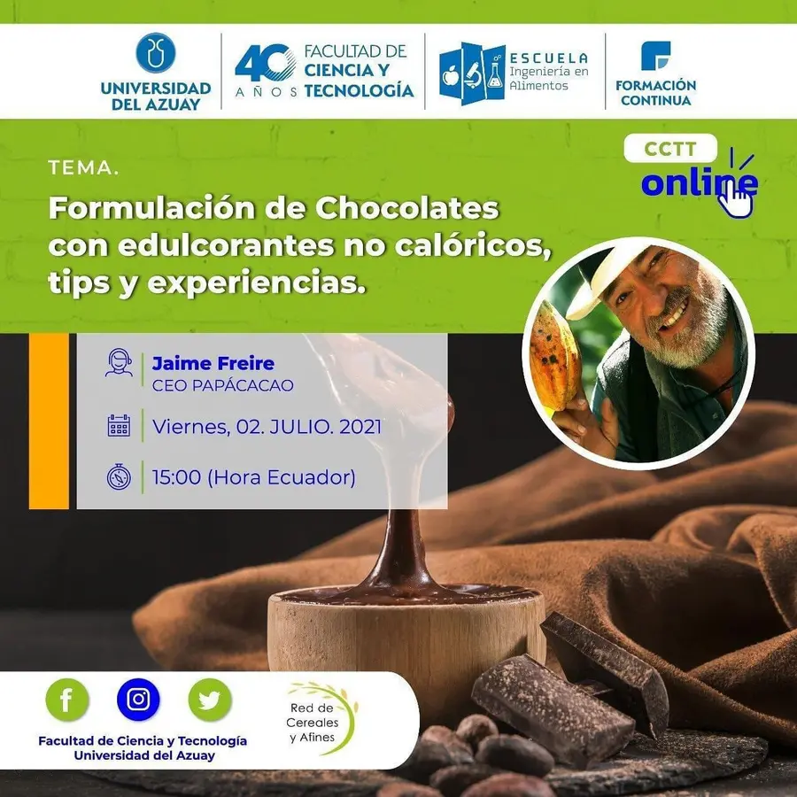 Webinar Formulación de Chocolates con Edulcorantes no Calóricos, tips y experiencias