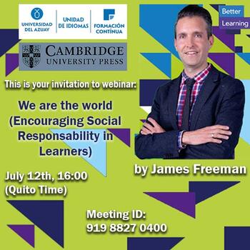 Webinar We are to world (Encouraging Social Responsability in Learners)