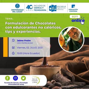 Webinar Formulación de Chocolates con Edulcorantes no Calóricos, tips y experiencias